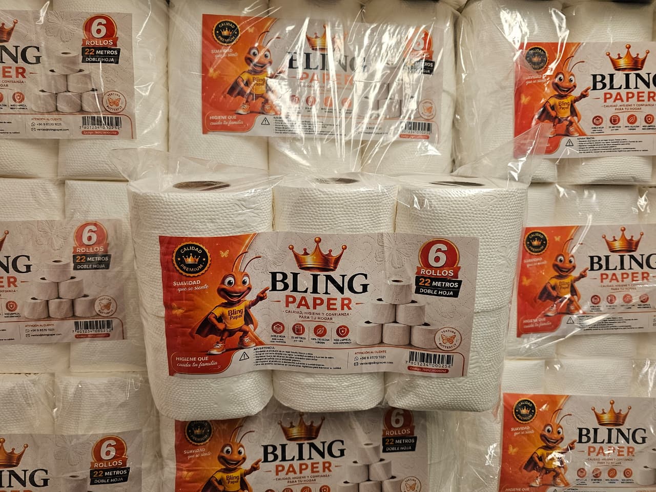 Papel higiénico BLING PAPER de 6 rollos